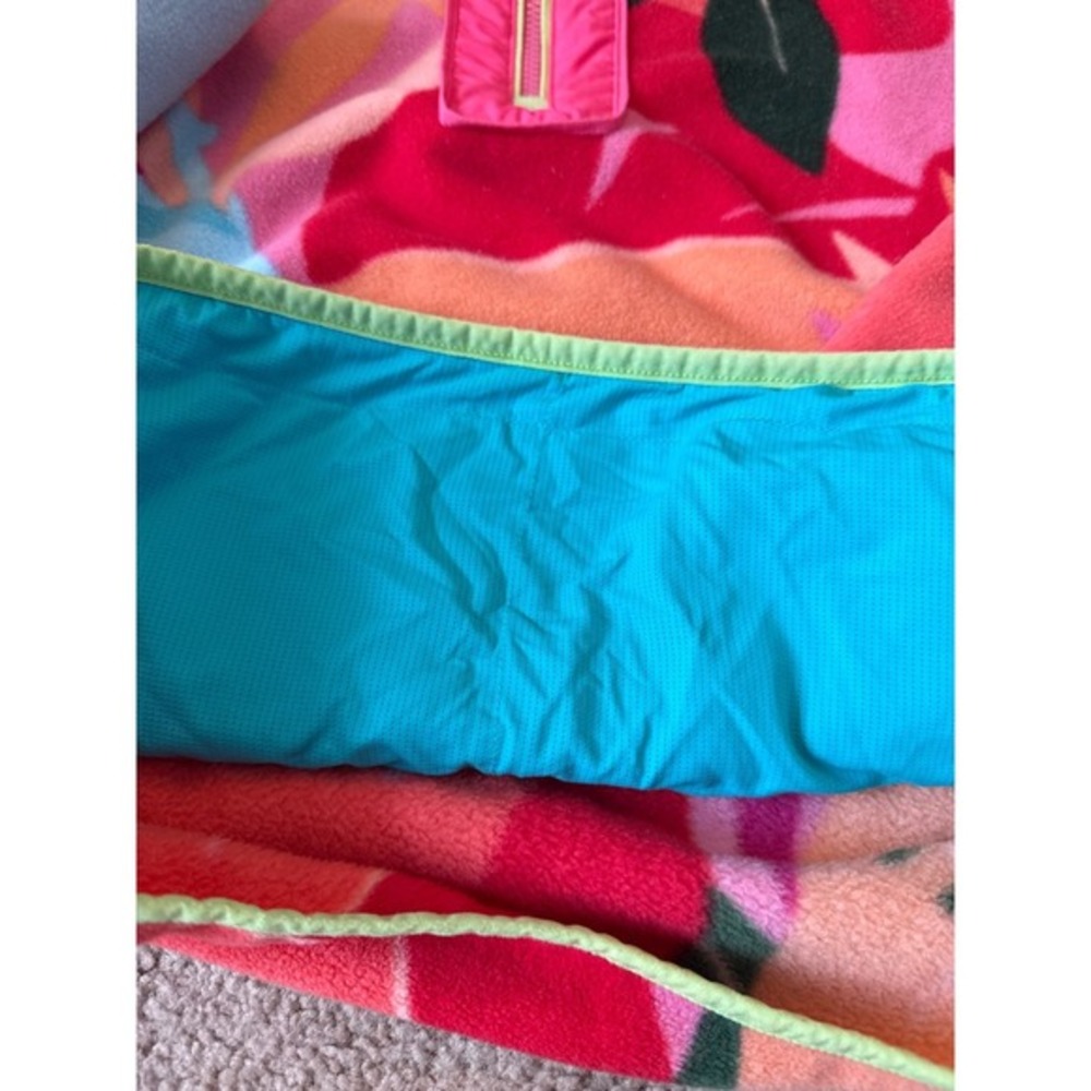 Vineyard‎ Vines SuperShep Fleece Quarter Zip Women's M Tropical Print Preppy - Picture 4 of 12